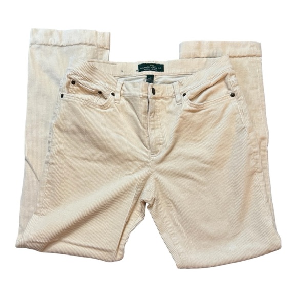 Lauren Ralph Lauren Cream Corduroy Pants - Picture 5 of 7